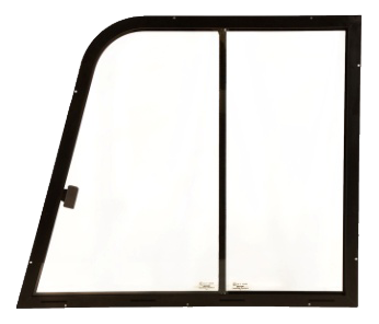 Oldaltolós hajlított kivitelű fülke oldal ablak